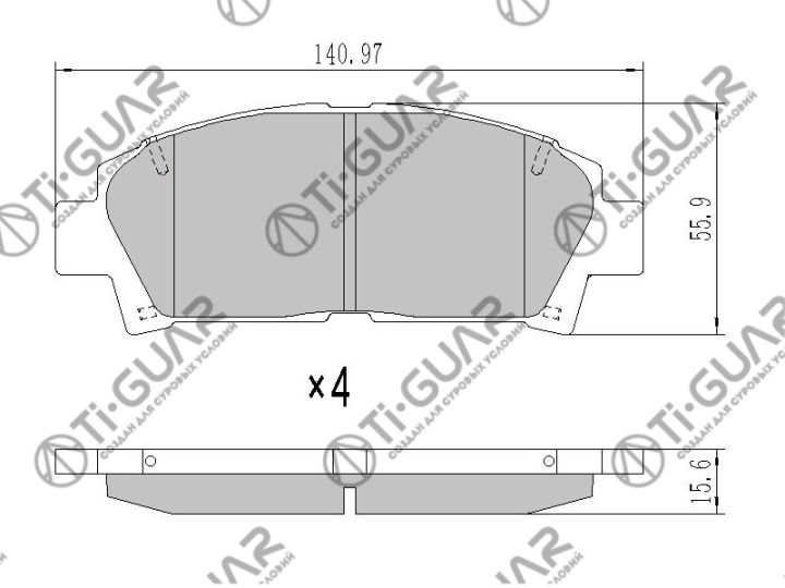 Тормозные колодки TG-263C/PF-1267 (КЕРАМИКА)* Ti·GUAR Тормозные колодки TG-263C/PF-1267 (КЕРАМИКА)* Ti·GUAR